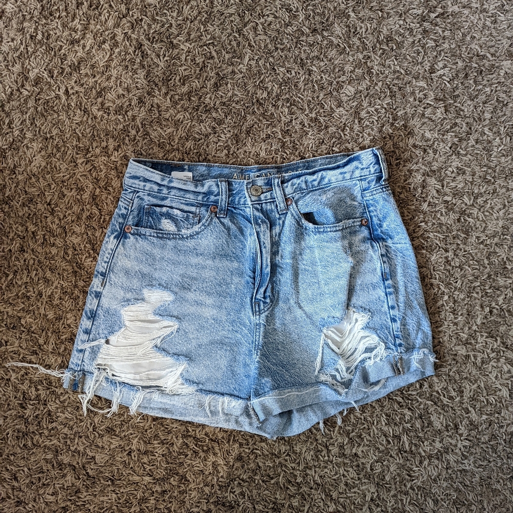 American Eagle Distressed Mom Shorts